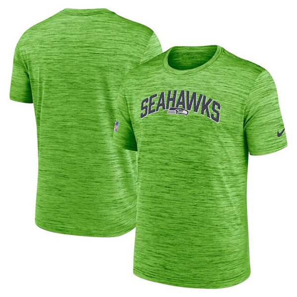 Men's Seattle Seahawks Green Sideline Velocity Stack Performance T-Shirt